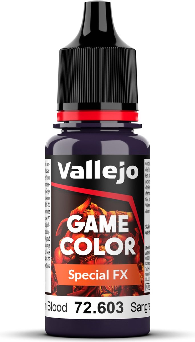Vallejo Hobbyverf Acrylverf - 72603 Special Fx - Demon Blood - Acryl - Verf flesje - 18 ml