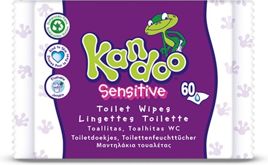 Lingettes Humides Kandoo Melon Sensitive - 12 Paquets De 60 (720 Lingettes Total) - Pour Enfants Apprentissage Propreté