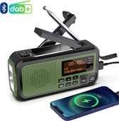 Bol.com Follesa® Noodradio Army Green - Noodradio - 5500Mah Solar Powerbank - Survivalradio - Dab+/FM - Solar Opwindbaar - Power... aanbieding