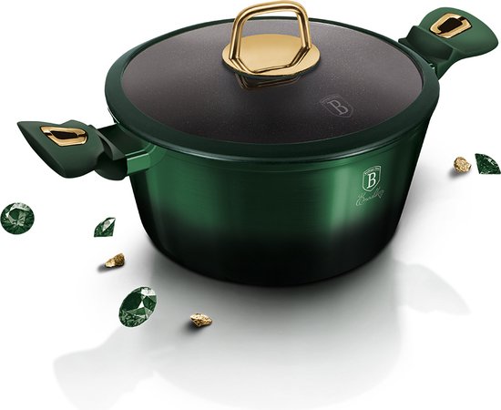 BERLINGER HAUS Sahara Collection Wokpan met titanium coating en deksel, 30 cm, elegant en milieuvriendelijk