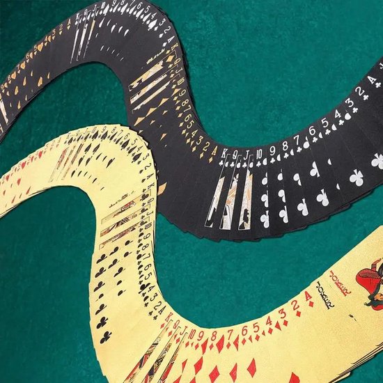Boncy® Cartes à jouer de Luxe - Jeu de cartes Zwart - Cartes 100 % plastique et imperméables - Cartes de jeu Cartes de poker - Cartes à jouer pour Poker ou jeu à boire Adultes