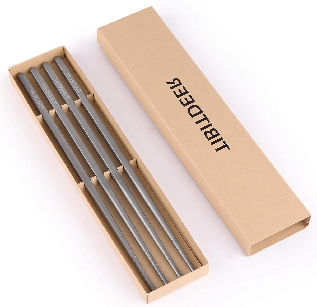 iBasingo Titanium Eetstokjes - Skidproof Ultralight Square/Ronde Chinese Eetstokjes - Draagbaar Herbruikbaar Campingbestek voor BBQ, Sushi, Dagelijks Gebruik Ti1003T iBasingo Titanium Eetstokjes - Skidproof Ultralight Square/Ronde Chinese Eetstokjes - Draagbaar Herbruikbaar Campingbestek voor BBQ, Sushi, Dagelijks Gebruik Ti1003T