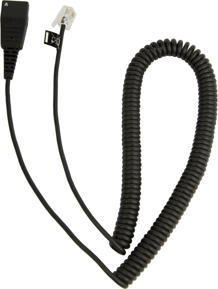 Jabra QD Cord, Coiled, Mod. Plug 2 m