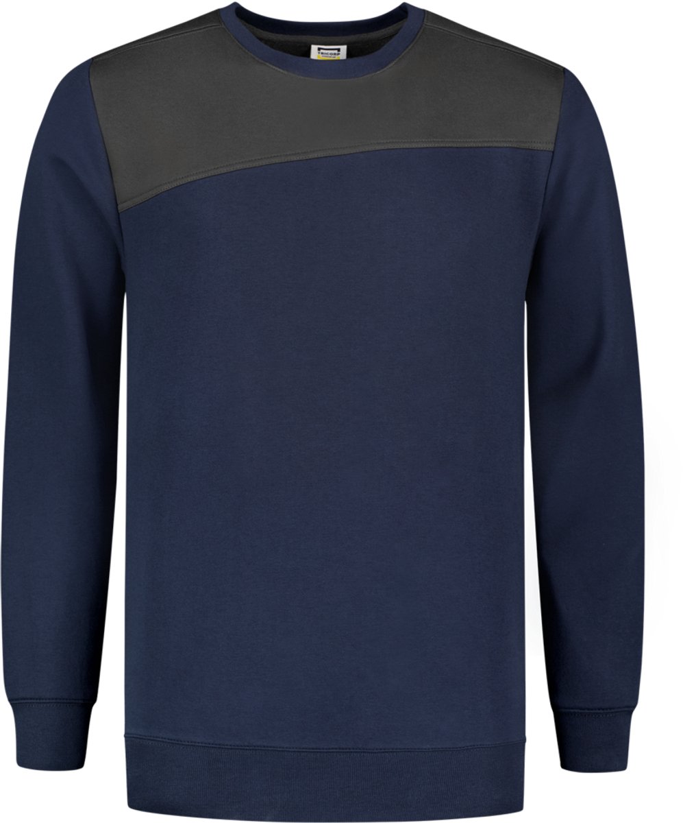 Tricorp 302013 Sweater Bicolor Naden - Inkt/Donkergrijs - 4XL