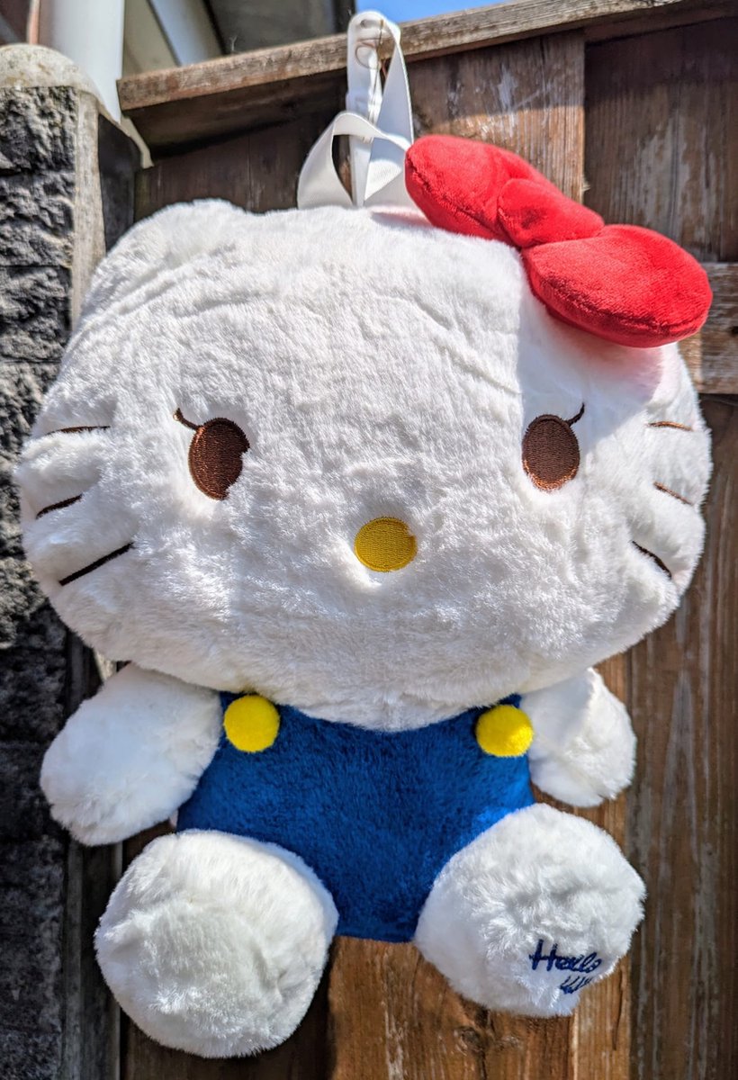 Rugtas - Rugzakken- Rugtas– HELLO KITTY – Pluche - Groot 31X32X15 – School – Reizen – voor speelgoed – lunchbox – Mooi – baby's, jongens, meisjes en volwassenen-kussen- Blauw / R 112