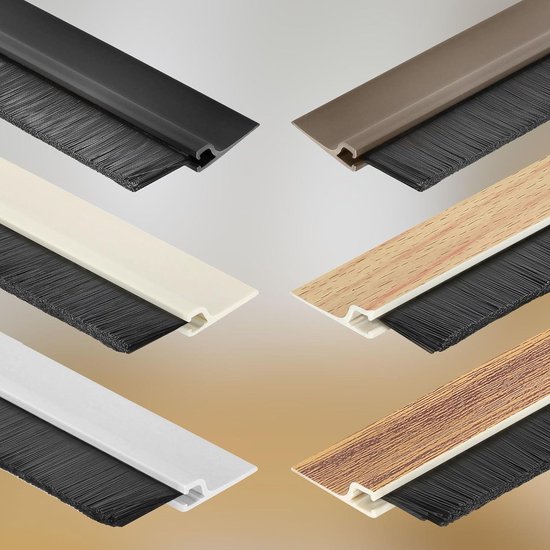 Borstelafdichting 100 Cm Zwart Zelfklevende Deurafdichting 