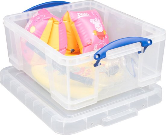 sundis Lot de 3 boîtes de rangement en plastique pour verres 27L renforcées tran