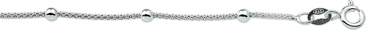 Glams armband bolletjes 3,0 mm 18 + 3 cm - Zilver