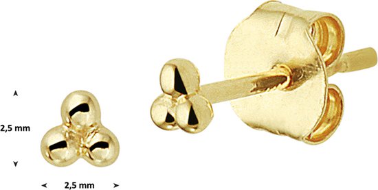 SPARKLE14 - Boucles d'oreille clous Billes - Or