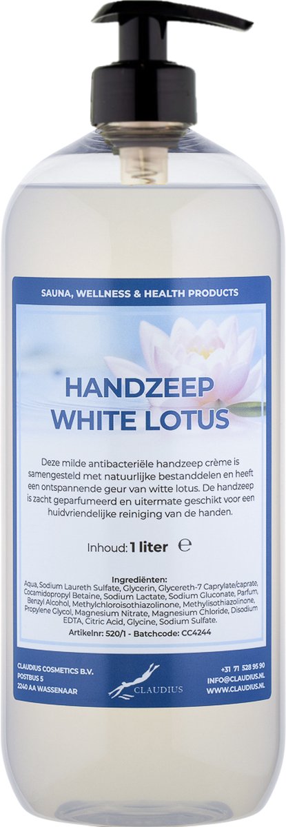 Goedkoopste Handzeep White Lotus 1 liter - met gratis pomp