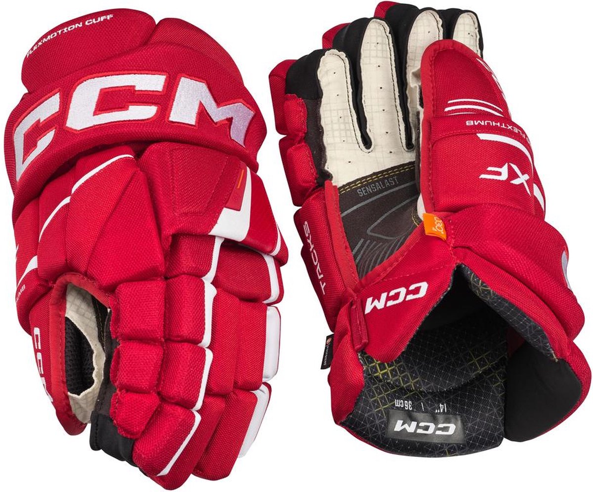 CCM - Tacks XF - IJshockeyhandschoenen - Volwassenen - Rood - Wit - 14