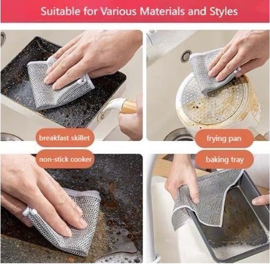 10 pièces lingettes-torchon en fil-torchon-chiffons à fenêtre-lingettes de nettoyage Lingettes démaquillantes -nouveau multifonctionnel anti-rayures