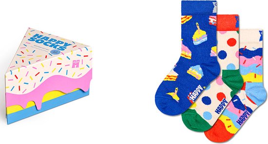 Happy Socks kids giftbox 3P sokken birthday multi