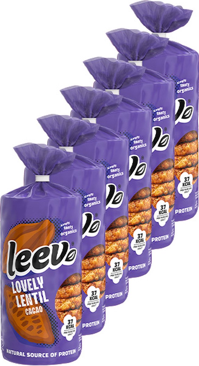 Goedkoopste Leev® Bio | Linzenwafels | Cacao | 6 stuks | 6 x 130g