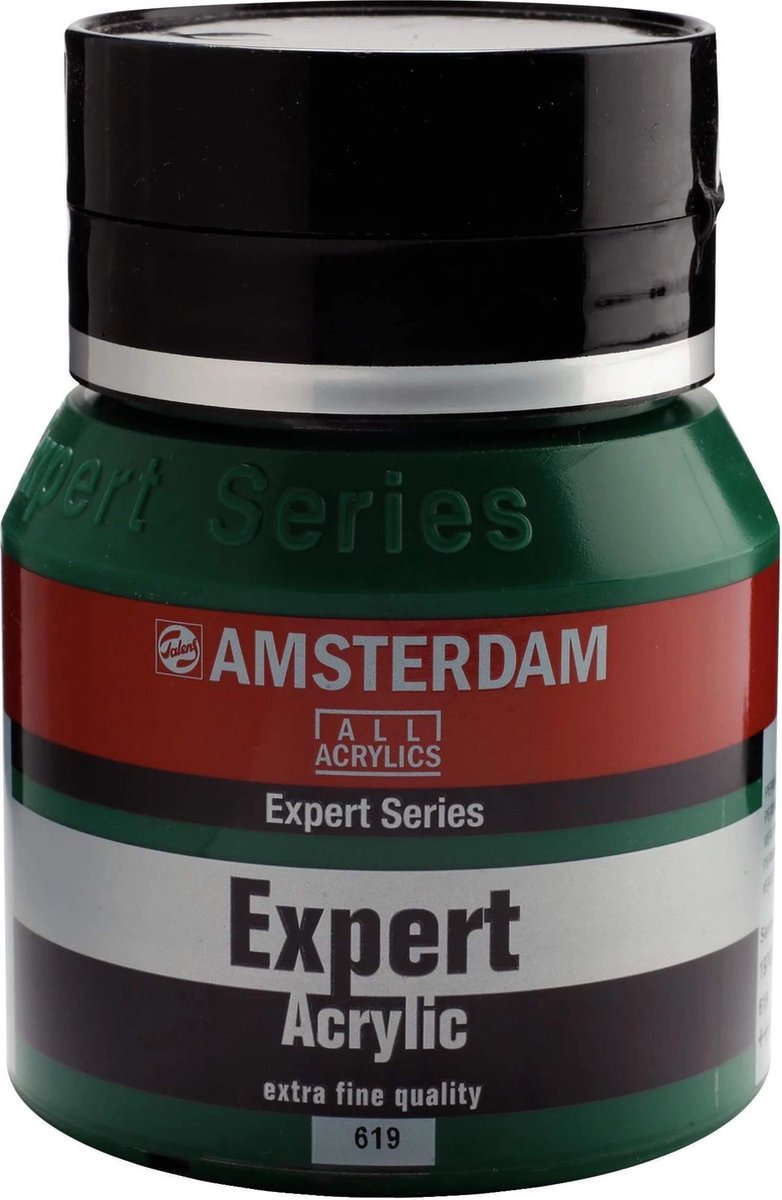 Amsterdam Expert Series Acrylverf Pot 400 ml Permanentgroen Donker 619