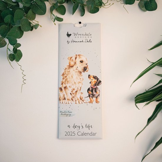 Wrendale Slim Kalender 2025 'A Dog's Life' Dog Slim Calendar 2025