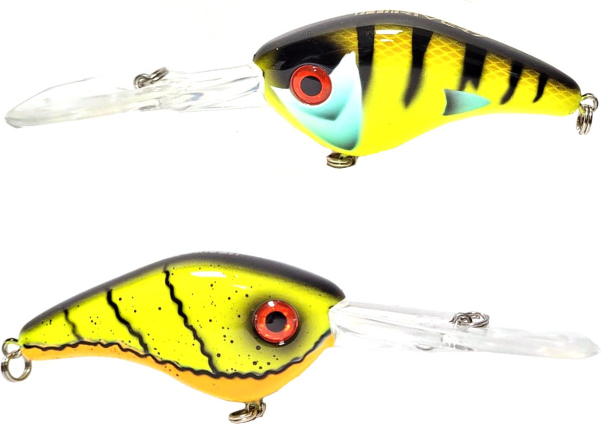River7 DD Two Tone Crankbait | 6.5cm | 15.5g Fluoro Perch 6.5cm