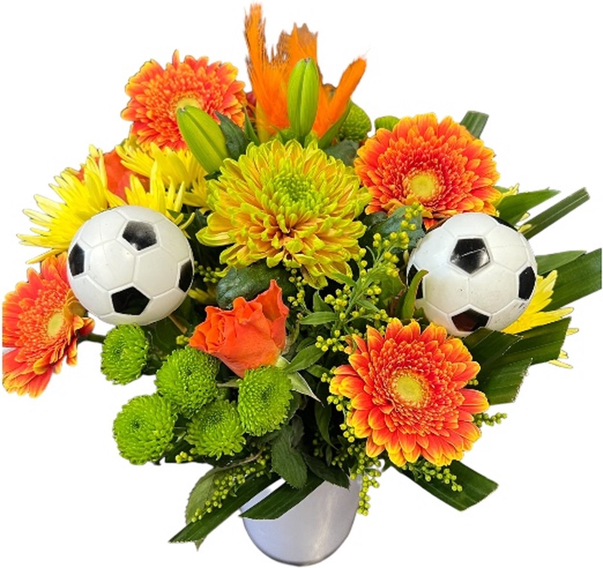 WK voetbal oranje boeket