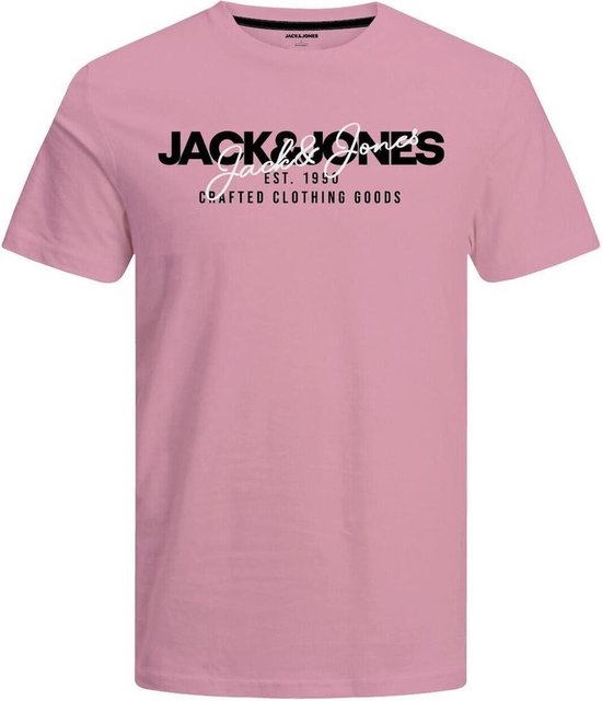 Jack & Jones T-shirt Jjalvis Tee Ss Crew Neck 12256803 Pink Nectar Mannen Maat - M
