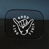 Autocollant pour pare-chocs - Good Vibes Only - 11x12 - Wit