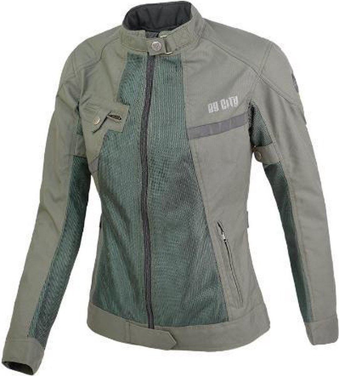 By City-motorjas-doorwaaijas-dames-summer-route-lady-protectie-CE-zomerjas-groen-XL