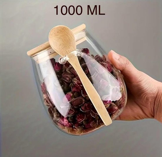 Ziyonix Zoutpot keramiek, moderne suikerpot van keramiek vintage suikerpot klein zoutblik met deksel van bamboehout en een suikerlepel voor koffiebar, keuken en ontbijt thuis