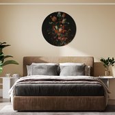 Muurcirkel Stilleven met bloemen, Ottmar Elliger (I) - Ø 80 cm - muurcirkel - bloemen muurcirkel