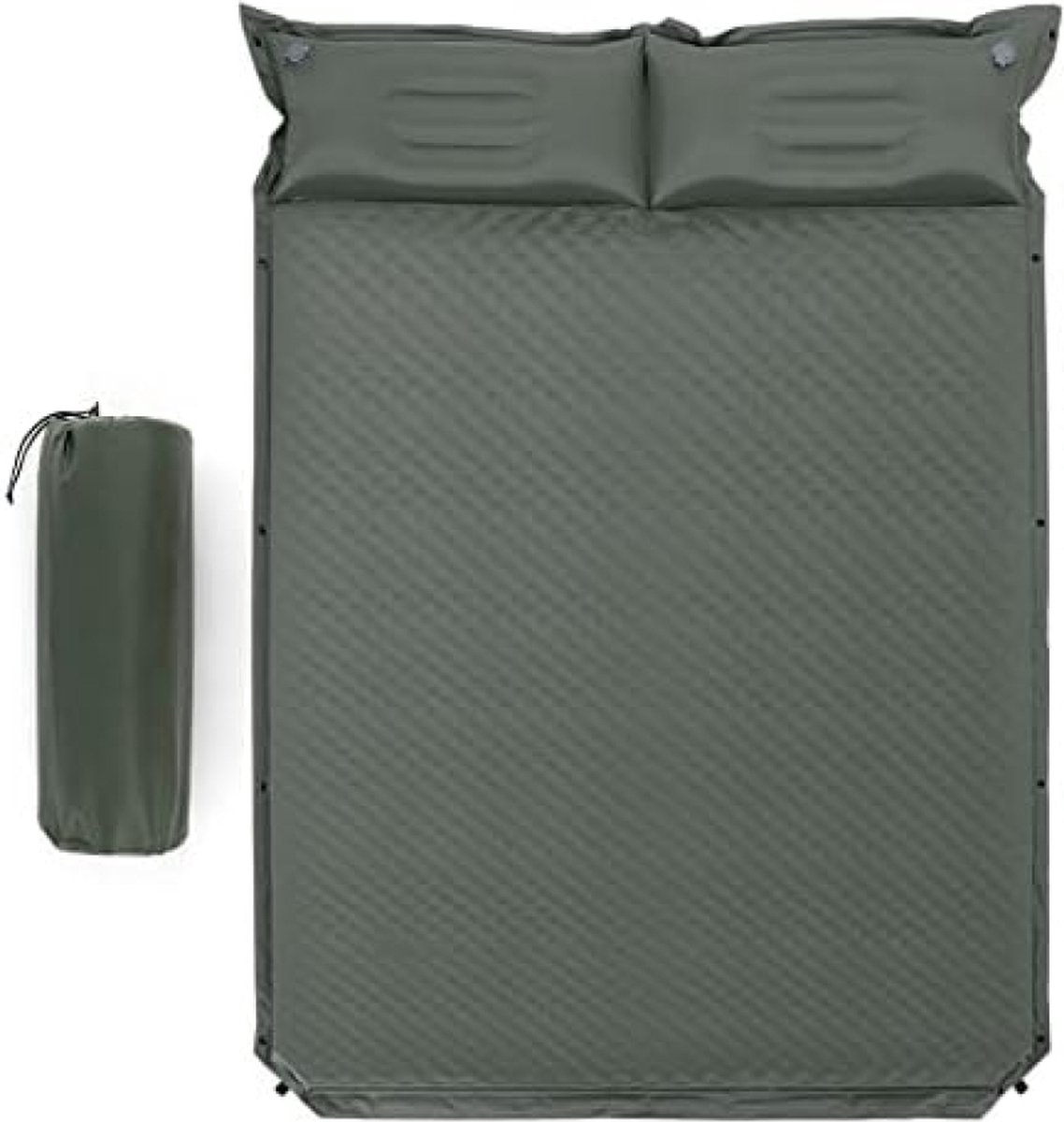 Campingmat zelfopblazend - inclusief kussen - waterdicht - luchtmatras - campingmatras - 2 personen - slaapmat voor kamperen, wandelen, strand, reizen