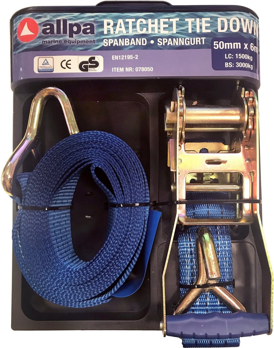 Allpa 6 meter Spanband met Ratelspanner