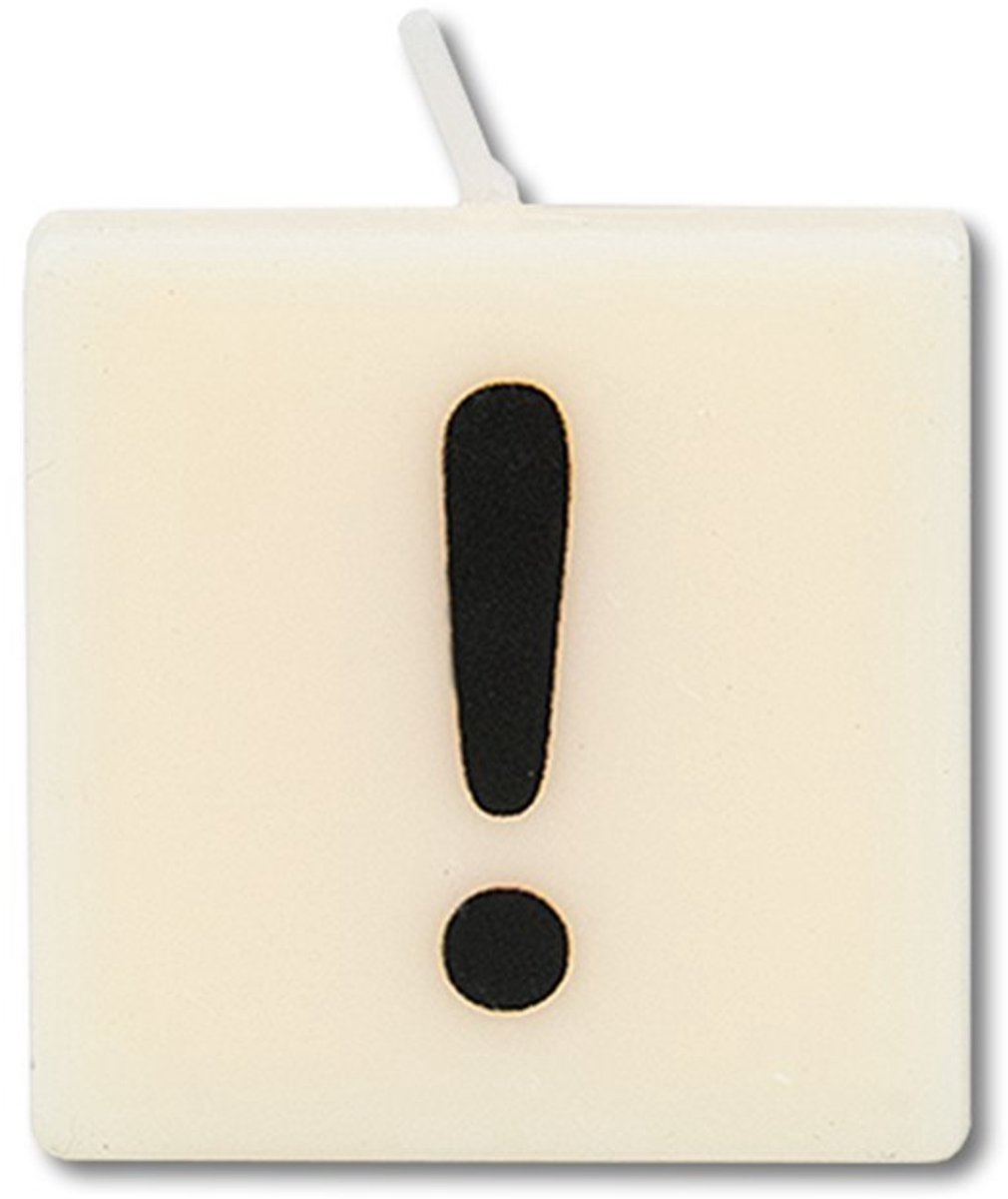 Paper dreams Paperdreams Kaarsje symbool !, 4st. wit