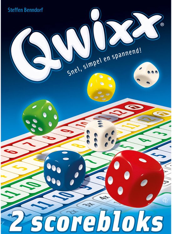 White Goblin Games - Qwixx Bloks (extra scorebloks) - Dobbelspel - 2 tot 5 spelers - Voor de hele familie - uitbreiding - Extra scoreblokken met nieuwe uitdagingen