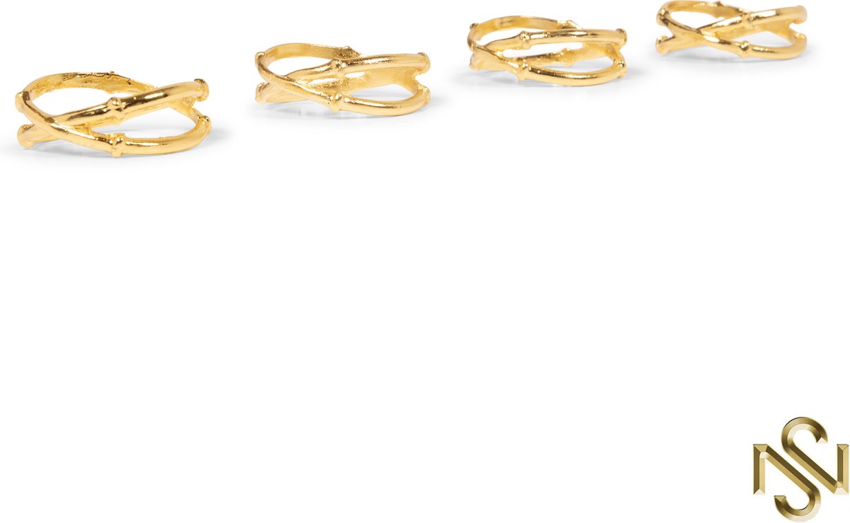 San Naila - Servetringen - 4-delig - Infinity - Goud - Glans - Luxe - Tafeldecoratie