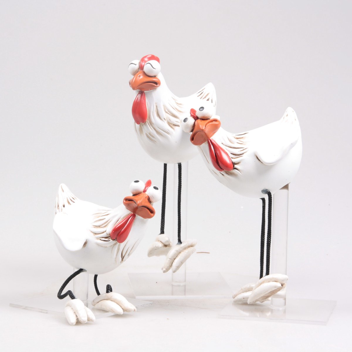 Farmwood Set van 3 tuinstekers Frits met bungelbeentjes | 11 x 9 x 11 cm