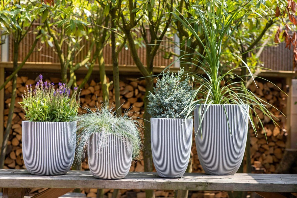 Capi Europe Flower Pot bowl Groove NL - 54x52 - Gold