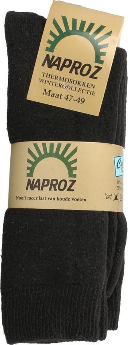 Naproz thermo sok zwart 47-49