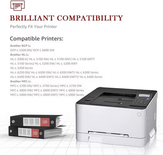 Toner de marque privée Brother TN-3480 - 8 000 pages - compatible avec Brother DCP-L5500DN, L5600DN, L5650DN, HL-L5000D, L5100DN, L5200, L6200, L6250DW, L6300DW, L6400, MFC-L5850DW, L5800DW, L5700DW, L5900DW, L6700DW, L6750DW, 6800DW, L6900DW