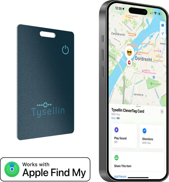 Foto: Net terug van vakantie en iets waardevols kwijt tysellin clevertag is de oplossing plat alternatief voor apple airtag enkel voor apple producten past in portemonnee apple s find my draadloos oplaadbaar en klaar om je spullen te vinden