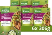 Knorr Wereldgerechten Kip Tandoori - Indiase - snel, makkelijk en met lekker veel groente - 6 x 303 g