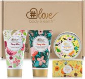 Body & Earth - Coffret cadeau Femme - Forfait cocooning Sweet & Floral - Coffret Wellness - Cadeau d'anniversaire Femme, Mère, Maman, Sœur, Petite amie, Grand-mère, Enseignant - Coffret cadeau pour elle