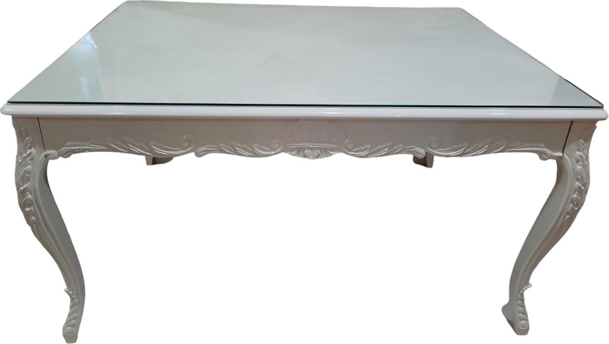 Barok eettafel wit