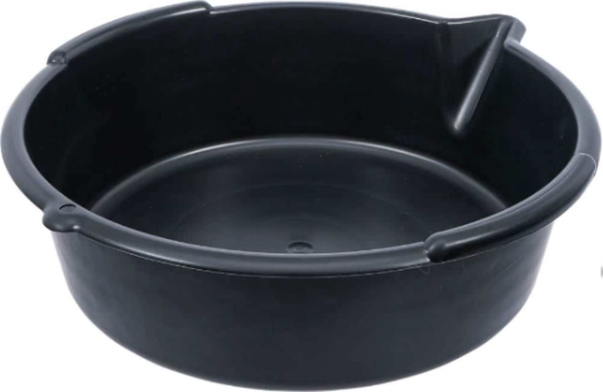 HL - Opvangbak Vloeistoffen - Lekbak olie - schenktuit - tuit - 8 Liter - ø 39 cm - Rond - Zwart - Kunststof