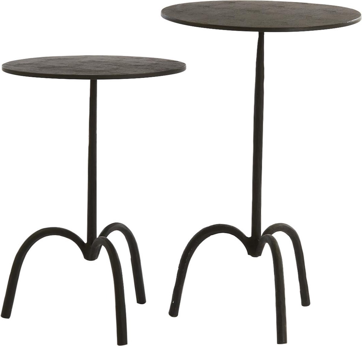 Bijzettafel Samoa - Zwart - Ø38cm - Modern