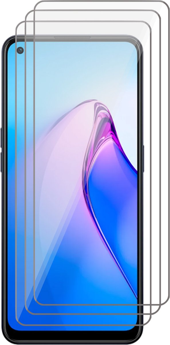 Screenprotector geschikt voor Oppo Reno 8 - 3x Glas Screen Protector