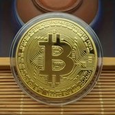 MGM Trading - 4×0,15 Cm (1,57 × 0,06 Inch) Valse Bitcoin Virtuele Valuta-medaille Herdenkingsmunten Kunst En Ambacht Relatiegeschenken Speciale Display-badgebenodigdheden