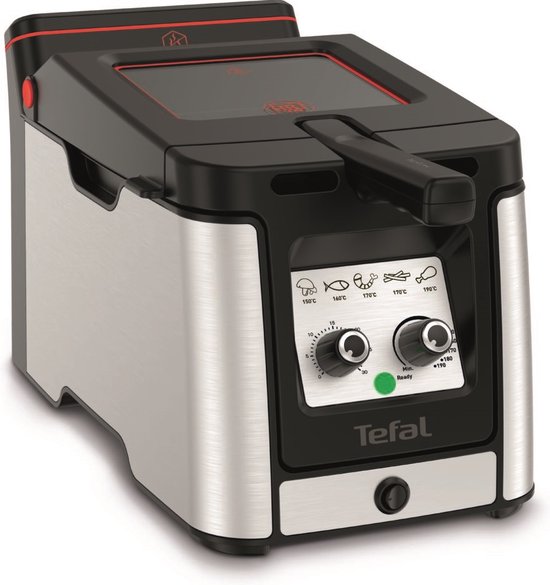 Tefal Clear Duo FR600D - Frituurpan - 3.5L - 2000W - Koude Zone - Met kijkvenster - Anti-geurfilter - RVS