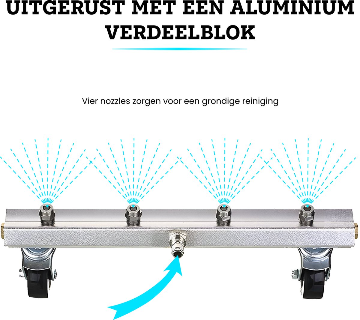 Somstyle Auto Bodemreiniger Geschikt voor Kärcher K2, K3, K4, K5, K6 & K7 - Waterbezem voor Hogedrukreiniger - Hogedrukspuit - Zilverkleurig – foto 8