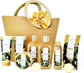 Spa Luxetique - Geschenkset Vrouwen XL - Wellness Verwenpakket Vanille - Giftset - Verjaardag Cadeau Vrouw, Moeder, Mama, Zus, Vriendin, Oma, Juf - Cadeaupakket voor haar