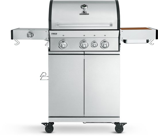 Burnhard Gas BBQ FRED Deluxe Series 3 - 3 Branders - Keramische Infraroodbrander & Afdekhoes - Deluxe