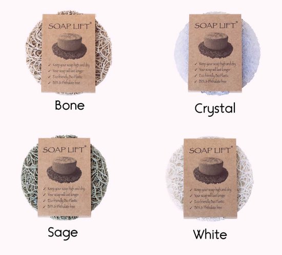 SoapLift Sage - Porte-savon - Rond - Différentes couleurs - Circulation de l'air - Prévenez la perte de votre précieux savon