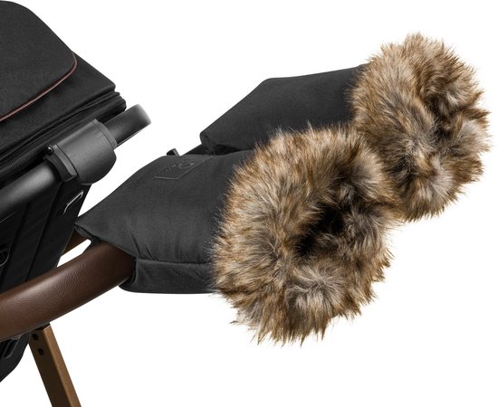 Lionelo - Handmuff - Handschoenen voor kinderwagens - handwarmer -waterdicht en winddicht - afneembaar bont in universele maat — afbeelding 3
